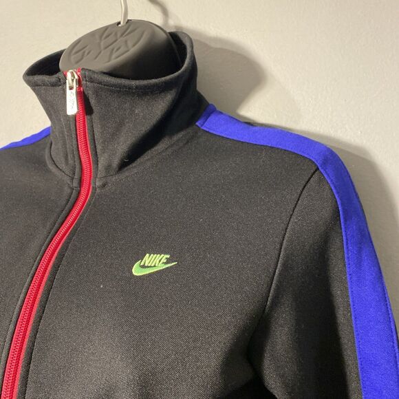 Nike Women's Yoga Jacket Small Performance Workout Black‎ Red Purple - Picture 2 of 7